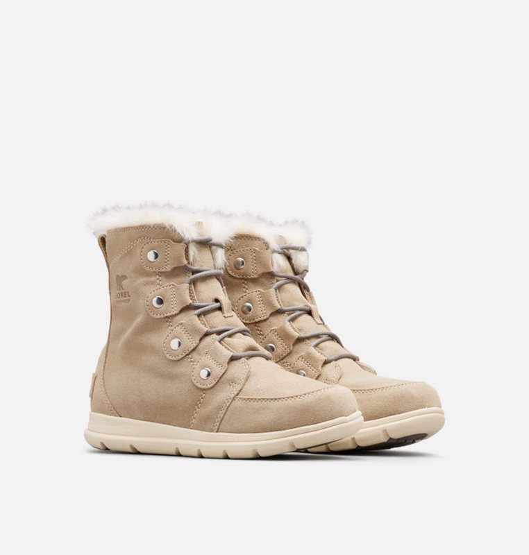 Womens Snow Boots Khaki - Sorel Explorer™ Joan Low - 021-PNLTSJ